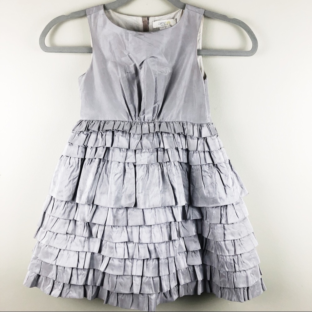 J. Crew Crewcuts Girl 100% Silk Metallic Dress